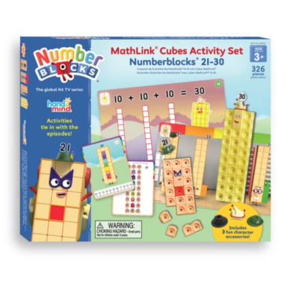 Hand2Mind Number Blocks Mathlink Cubes 21–30 Activity Set